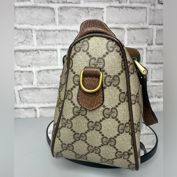 GUCCI Accessory Collection Vintage Satchel Bag GG coated canvas Top zip closure - Picture 6 of 10